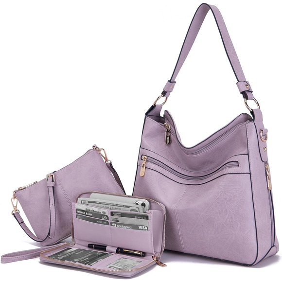 Women Large Crossbody Bags Ladies Satchel Shoulder Handbags Purse and Wallet Set - Picture 1 of 9